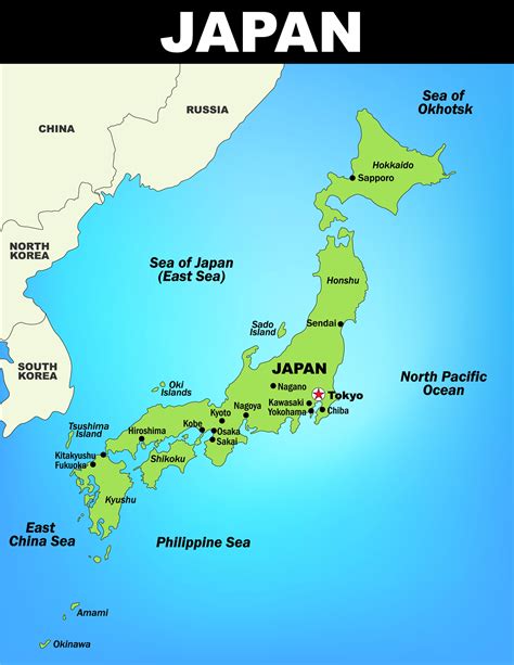 map of japan with cities and regions
